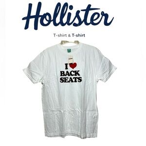 👕 Hollister Tee size XL ”I 🩷backseats” NWT